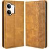MOJIA Cover per Vivo Y21 5G, PU Custodia Antiurto Resistente ai Graffi, Custodia Flip Portafoglio per Telefono con Supporto e Slot per Schede. Marrone