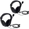 Retevis R114 Walkie Talkie Cuffie Cancellazione del Rumore VOX Overhead Auricolare 2 Pin Compatibile con Ricetrasmittente RT24 RT27 RT22 RT15 Baofeng BF-888S UV-5R Kenwood (2 pezzi)
