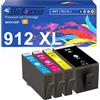 Tito-Express EcoSerie 912 XL Cartucce Multipack Ricambio per HP 912 Compatibile con HP 912XL OfficeJet Pro 8010 8012e 8012 8014e 8015e 8020 8022 8022e 8023 8024e 8024 8025e 8025, Nero Ciano Magenta Giallo 4