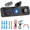 Kohree Presa di corrente da 12 V, 3 in 1, presa accendisigari da 200 W, con caricatore USB PD tipo C 3.0 e QC 3.0, impermeabile, per marina, auto, camper, moto, barca, golf, ATV, ecc