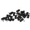 szzijia 20 pz Nero e Argento Saldatura 5.5 x 2.1mm Spina Maschio 90 ° Angolo retto L Jack DC Power Tip Adattatore Connettore