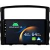 YUNTX [4+64G] Android 16 2 Din Radio con navigazione per Mitsubishi Pajero 4 V80 V90 (2006-2016):[Integrato CarPlay/Android Auto/DSP/GPS]-IPS 2.5D 9 Touch screen-DAB/Bluetooth/Controllo del volante