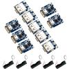 VISSQH 10 pcs 5V 1A Batteria al litio USB Scheda di protezione della ricarica 134N3P Modulo di alimentazione Step Up per display LED fai-da-te USB e porta micro +5 pcs portabatteria 18650