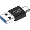 CASNO Convertitore adattatore da USB C maschio a USB 3.1 maschio per una ricarica più veloce e fino a 10 Gbps di velocità di trasmissione dati Connettore USB C