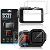 yystao Set di 3 pellicole protettive per display per GOPRO MISSION 1/1 Pro, durezza 9H, HD, trasparente, antigraffio, in vetro temperato (3 display anteriore + 3 lenti + 3 display posteriori)