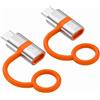 TEKFUSE Adattatore Lightning USB-C, ricarica rapida PD 36 W, trasferimento 480 Mbps, connettore reversibile custodia in alluminio, anello anti-smarrimento, compatibile con iPhone 15 16 smartphone