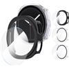 Natbok 4+4 Pezzi Cover e Pellicola Protettiva per Samsung Galaxy Watch 9 44mm 2026, Custodia con Vetro Temperato PC Shell AntiGraffio Protettiva Custodia Antiurto Sottile Samsung Galaxy 9 44mm Cover