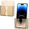Ymapinc 2 supporti per telefono da parete trasparenti per telefono cellulare da parete per letto autoadesivo comodino telecomando stand con foro di ricarica per la maggior parte dei cellulari