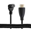 SYSTEM-S Micro HDMI Maschio ad Angolo retto Verso HDMI Standard Cavo a Spirale 50-80 cm