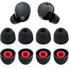 Miruchertter 4 paia di gommini di ricambio per auricolari, 1000 x M5, in silicone, compatibili con Sony WF-1000XM5, WF-1000XM4, set di gommini in morbido silicone (nero, XS)