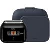 Laifen P3 Bundle Rasoio Elettrico a Lamina a 3 Lame con Accessori, Nero | Motori Lineari 2×12.000 Tagli/min., Rasatura a Secco e a Umido, Lamina 0,055 mm, Batteria 100 min, USB-C, IPX7
