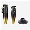 Genérico Pack Macchine da taglio Limited Gold Collection FF 2020T + 2020C Professional Cordless Hair Clipper & Trimmer | Tagliacapelli