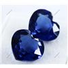 Coppia di pietre preziose sfuse CERTIFICATE a forma di cuore blu tanzanite...