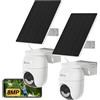 CB8 Lite Kit da 2 Telecamera 4K WiFi Esterno Senza Fili a Batteria con Pannello