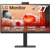 LG MONITOR 27 LED IPS 100Hz 16:9 FHD 5ms 250 CDM, WEBCAM, PIVOT, USB-C DOCK, DP/