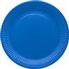 Ökolution OKO LUTION OL451 Cartone/piatto monouso, 20 pezzi, Ø tondo 22,7 cm, altezza del bordo 2,7 cm, senza rivestimento in plastica, per barbecue, compleanno o festa, biodegradabile, blu
