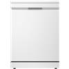 LG DF375HWS Lavastoviglie Libera Installazione Classe A, 14 Coperti, Lavaggio a Vapore TrueSteam, LED Esterno, Sistema QuadWash con 4 Bracci Irroratori, Serie 5, Auto-Apertura, 43dB, Wi-Fi, Bianco