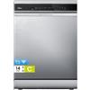Midea MDWPF1433CSS-W-EU Lavastoviglie a libera installazione con 14 coperti, 10 programmi, WiFi, Funzione Igiene, Apertura automatica, Partenza ritardata, Asciugatura automatica - Inox