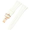 ROUHO Bracciale Silicone Fibbia Pieghevole, Cinturino Ricambio Accessori Orologi Sportivi Uomo per Audemars Piguet Royal Oak Casio G-SHOCK GA-2100