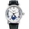 Sugess SU2108SZ MoonPhase Master Seagull ST2108 Movimento Sapphire Crystal Orologio meccanico automatico da uomo 1963, Argento, 40mm, Cinturino