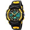 SKMEI Da bambino Ragazzi Ragazze Analogico Digitale Led Retro Chiaro Orologi Settimana Cronografo Sveglia Orologio Da Polso Giallo
