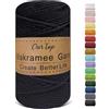 OurTop Corda Macramè, 5mm x 110m Filo Macrame Corda Macramè Filo Morbido Filato Macrame per Appendere La Parete, Fai Da Te, Artigianato, Lavori a Maglia, Lavori Decorativi(Nero)