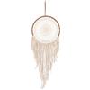 Jones Home & Gift Acchiappasogni con cordoncino di colore crema, grande con nappe