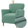 Highdi Copripoltrona Elasticizzato, Jacquard Club Poltrona Copridivano 1 posto con Braccioli, Cocktail Universale Morbido Fodera per Poltrona, Imovibile Lavabile per Hotel Salotto (Verde)