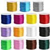 Ewparts Filo di nylon per braccialetti Filo per bracciale per perle Filo di nylon Cordoncino di seta 15 pacchi Filo per artigianato 1,5 mm Filo di raso per gioielli, artigianato, macramè, perline