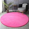 Highdi Tappeto Rotondo Salotto Cameretta Tinta Unita Pelo Corto Tappeto Moderno Morbido Antiscivolo Tappeti Tappeti per Bambini Cucina Balcone Tappet Tavolino (100cm,Rosa)