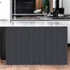 Highdi Tendina Sottolavello Cucina, Stampate Tende per Mobili da Cucina, Tenda Corta Hook Loop Autoadesiva, Antipolvere e Privacy, per Mobile Sottolavello, Armadio (grigio scuro,L80xA140 cm)