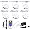 AIBOO Luci Per Armadi A Led, Set Di 4 Completi Inclusi Tutti Gli Accessori, Alluminio, 12,00 Watt 12,00 Volt 6 Giorni Bianco 6000K