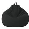 Highdi Pouf Poltrona Sacco, Adulti & Bambini Bean Bag Fodera per Sacco di Fagioli per Decorazione della Soggiorno Camera Giardino Salotto Balcone, Senza Ripieno (100x120cm,Nero)