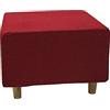 Highdi Copri Pouf Quadrato Elasticizzato, Spandex Copertura Dell'Ottomano Tinta Unita Copri Poggiapiedi Poltrona per Soggiorno, Morbido Lavabile Fodere per Sgabello (M,rosso jacquard)