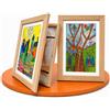 BALA® Cornice Portadisegni A4 Premium Set da 2 - Conserva ed Espone fino a 120 Disegni per Bambini, Apertura Frontale Magnetica, da Appendere o Appoggiare, Ideale per Asilo e Scuola