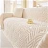 Highdi Invernale Telo Copridivano, Calore Peluche Copri Divano, Copridivani 1 2 3 4 Posti Copridivano AntiGraffio Gatto Protezione per Mobili e Divano (180x300cm,Crema)