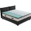 GEEMMA s.r.l. Topper Fresco BIOGREEN, sovra materasso RIGIDO matrimoniale 160x190, correttore ortopedico RINFRESCANTE materasso Alto 6 cm, tessuto anallergico sfoderabile, in COOLER