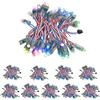 ALITOVE 500pcs 12V WS2811 Pixel LED Stringa RGB Indirizzabili Singolarmente - Moduli Programmabili Digitali a Colori 12mm - Luce Impermeabile IP68 (10 * 50 LED/Stringa)