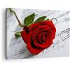 ARTTOR Moderno Quadro su Tela 70x50 cm Stampe da Parete Fiori Musica - 1312