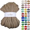 Sznurkomania, Cordoncino di cotone 9 mm, 100 m, molti colori, filato macramè, filato di cotone, filo di cotone intrecciato con nucleo, cordoncino macramè, cordoncino per uncinetto, cordoncino da 9 mm