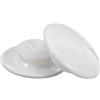 Toyvian Tappo Scarico Lavandino Bagno Ceramica Bianco 2 Pezzi Guarnizione per Lavabo Cucina e Bagno Design Contemporaneo Chiusura Click per Uso Veloce