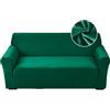 Highdi Copridivano Elasticizzato 2 Posti con Braccioli, Fodera per Divano, Universale Copridivani Copri Divano per Poltrone Mobili Sofa Protettore (Verde Scuro,2 Posti)