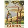 TNND - Targa in metallo, stile francese, stile vintage, motivo: Costa Cannes, 20 x 30 cm