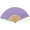 OLILLY - 50 x Ventagli di carta Lavanda e Bambù per Matrimoni (Lavanda, 50 Ventagli)
