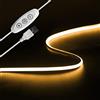 Tayire 3000K USB 5V COB striscia LED retroilluminazione TV, 2m 960LEDs Dimmerabile catena luminosa a striscia LED CRI90+ 4mm luce nastro LED per TV Retroilluminazione PC Camera da letto Cucina Casa