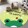 Highdi Tappeto Rotondo Salotto, Pianeta Animale Stampa Morbido Moderno Tappetini Antiscivolo Tappeto per Bambini Cameretta Cucina Casa Zona Balcone Tappet Tavolino (140cm,Coccinella Rana)