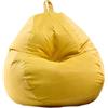 Highdi Pouf Poltrona Sacco, Bambini & Adulti Bean Bag Fodera per Sacco di Fagioli per Decorazione della Soggiorno Camera Giardino Salotto Balcone, Senza Ripieno (Giallo,110x120cm)