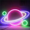 INGKE Insegna Neon Forma Pianeta insegna Luminosa Neon LED Forma Astronave insegna Neon Astronauta per Wall Room Art Bedroom Decor Lampada Neon Kid Luce Notturna Regalo Ragazzi,B