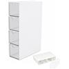 Syncharm Porta Cialde Caffè, Cassetto Porta Capsule, Organizzatore Porta Cialde con 4 Cassetti, Empilabile Multiuso per Cucina Ufficio, in Acrilico Bianco