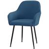 Highdi Coprisedie con Schienale 1/2/4/6 Pezzi Flanella Jacquard Copripoltrona Elasticizzato Ufficio Coprisedia con Braccioli Fodera per Sedia Poltroncina Sala Pranzo (Blu Reale,2 Pezzi)